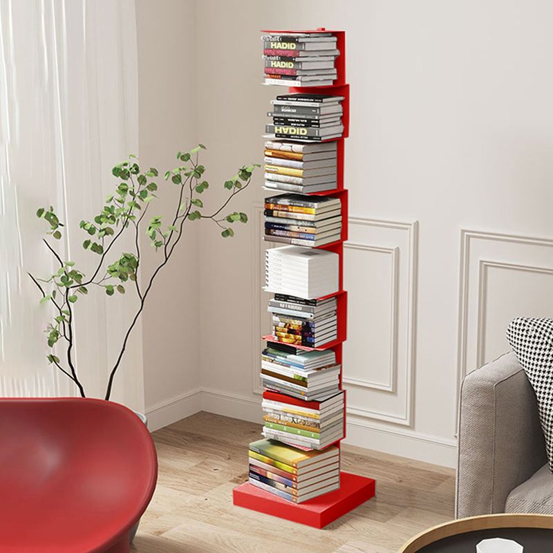 Contemporary 13.77" Wide Geometric Book Shelf Iron Home Bookcase