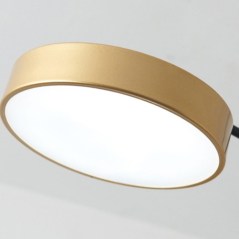 Zweig Wohnzimmer Hanging Deckenleuchte 6 Köpfe Einfacher Stil Anhänger Beleuchtung in Gold/Weiß