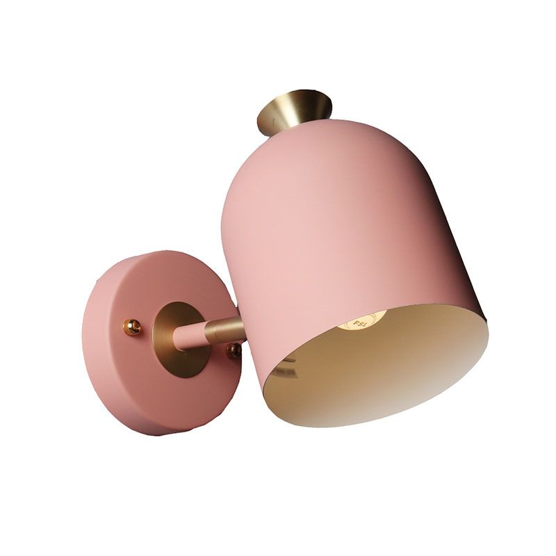 Noordse macaron -stijl gearceerde muurlicht SCONCE METAL 1 LICHT SCONCES
