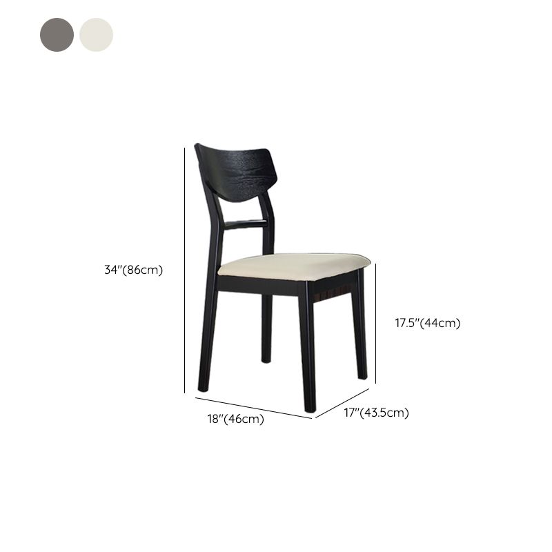 Wood Kitchen Dining Side Chair Contemporary Open Back Dining Side Chair