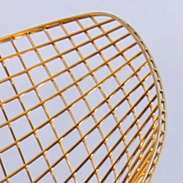 Sillas de comedor escandinavas sin brazos Sillas auxiliares de comedor tapizadas con patas de metal