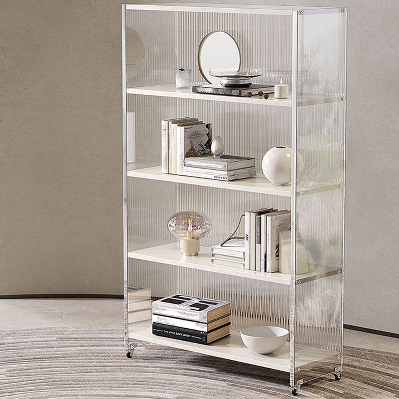 Closed Back Vertical Bookshelf Modern Style Acrylic Bookcase for Office