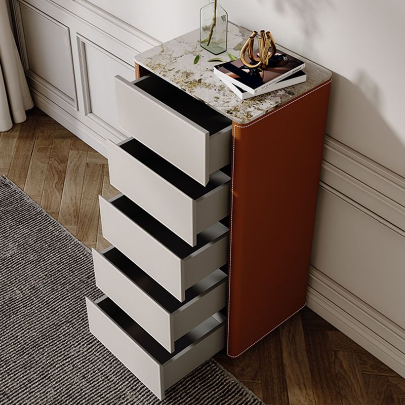 Modern Stone Lingerie Chest Vertical Storage Chest for Bedroom