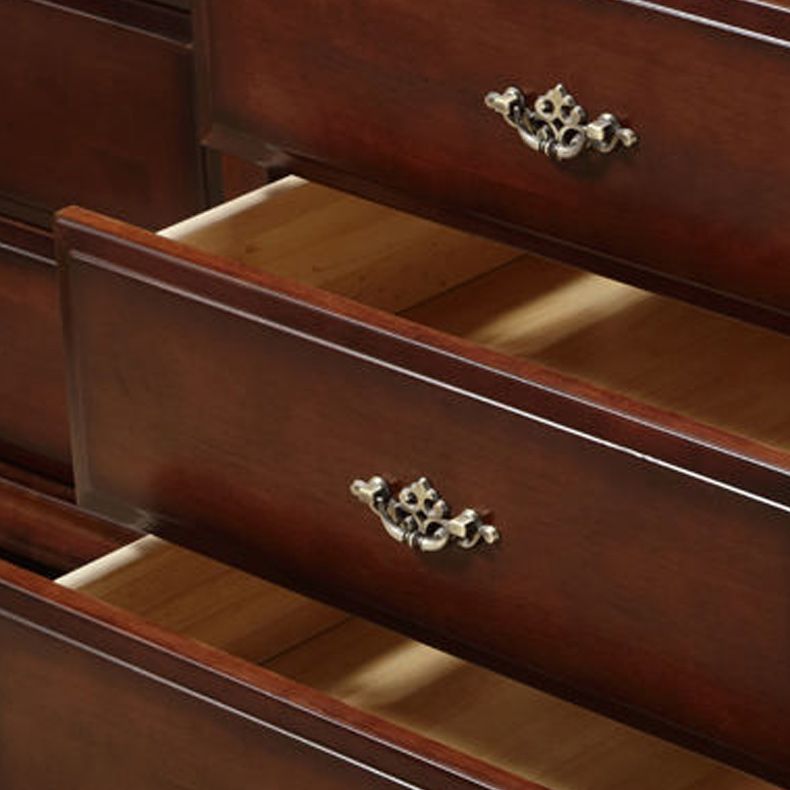 Dark Brown 3/4/5 Drawer Chest 26.57" Wide Solid Wood Accent Chest