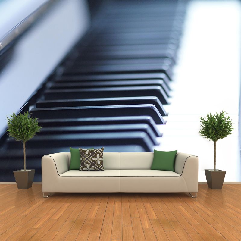 Customized Piano Mural Photography Decorative Environment Friendly Wall Art