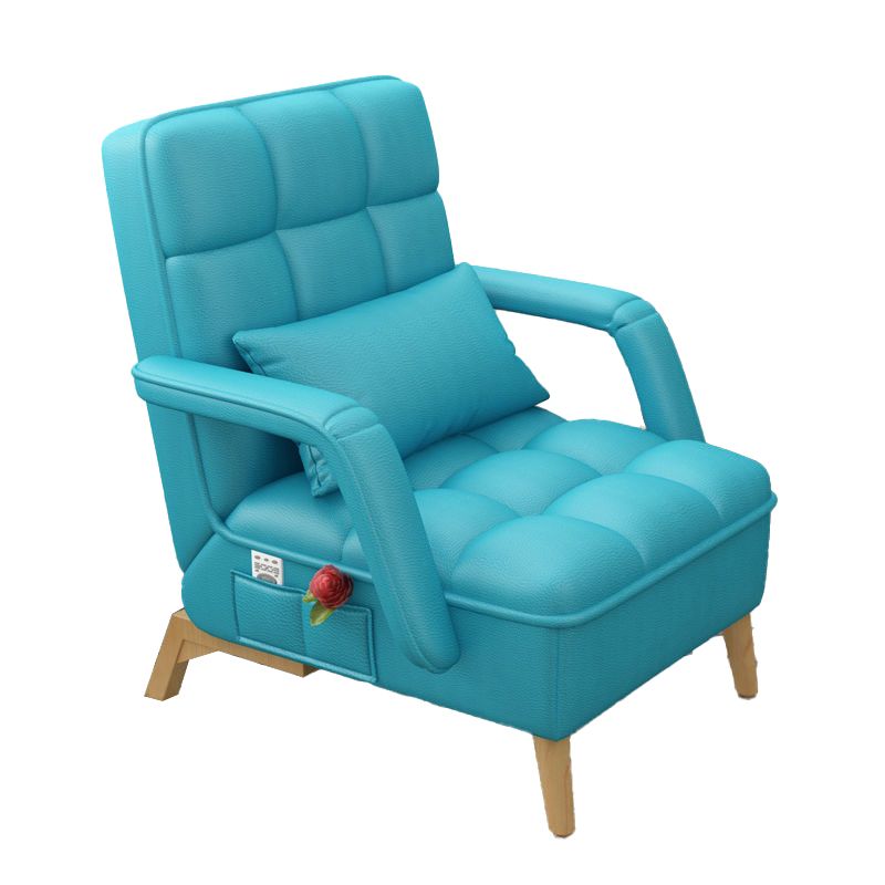 Contemporary Foldable Sofa Chai Living Room Fabric Accent Chair with Cushion