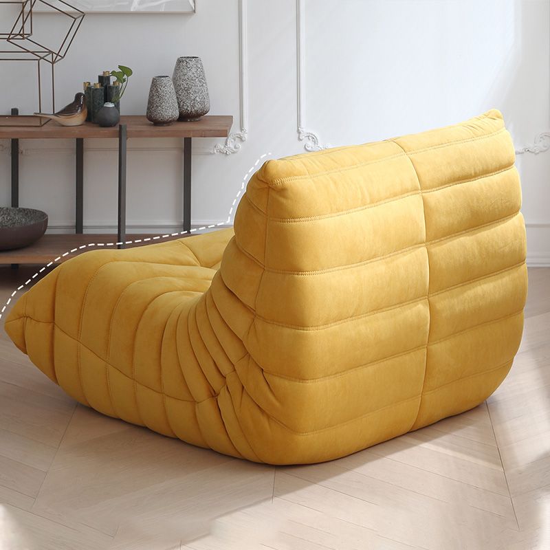 40" Wide Contemporary Sofa Leather Tufted Armless Stationary Seating