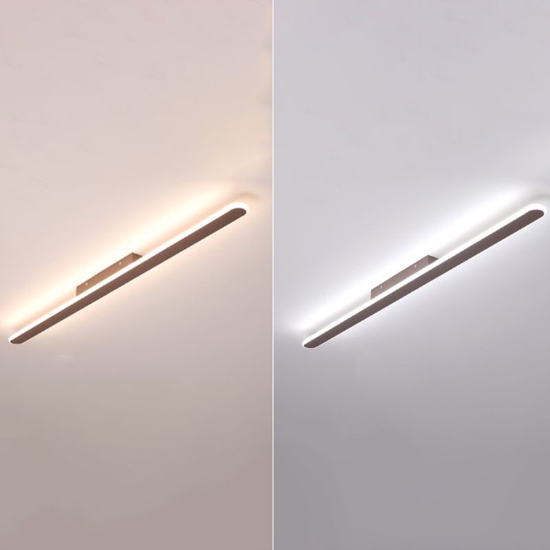 Plafonnier encastré linéaire à 1 lumière, nouveau plafonnier moderne en acrylique