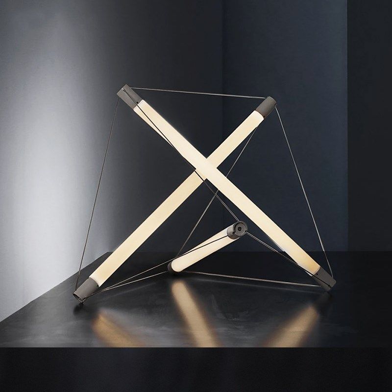 3/6 Lights Hanging Chandelier Contemporary Sliver Hanging Lighting with Geometric Acrylic Shade