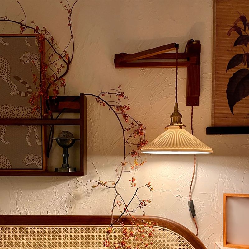 1 appliques murales géométriques légères lampes murales en bois de style moderne