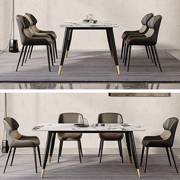 Brasserie Contemporary Faux Leather Dining Chair Parsons Chair in Matte Finish