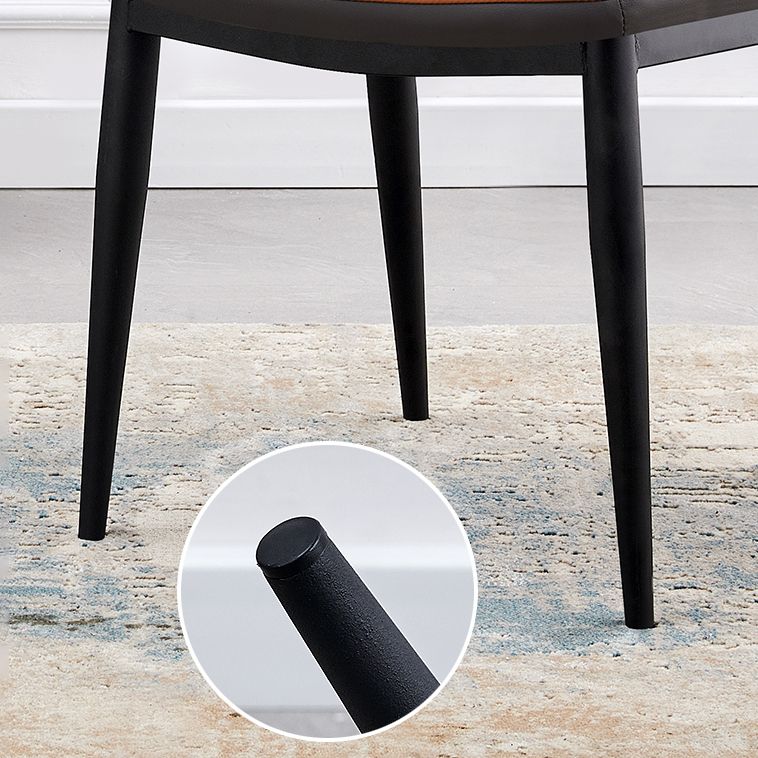 Dining Room Leather Dining Chair Contemporary Open Back Dining Arm Chair