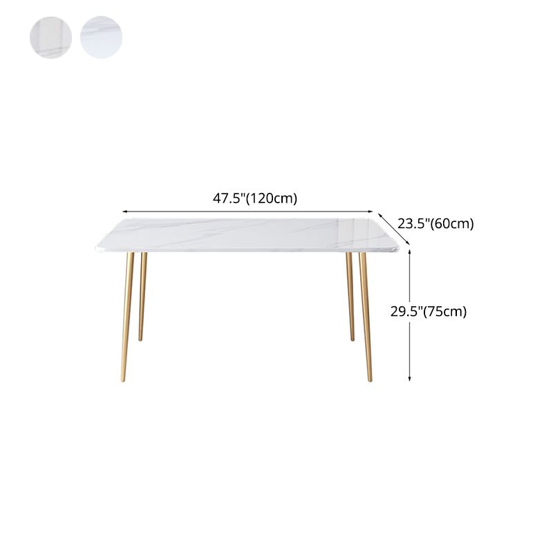 Luxury 1/2/5 Pieces Dining Set Sintered Stone Dining Table with Leather Chairs