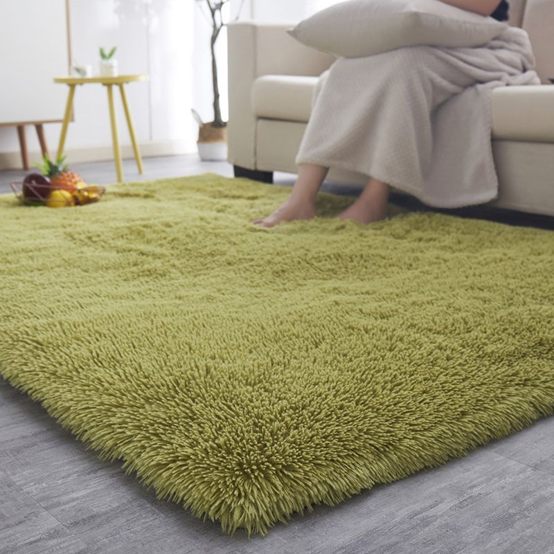 Rectangular Plush Carpet Non-Slip Backing Easy Care Rug Friendly Indoor Rug for Home