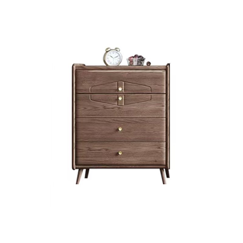 Mid Century Modern Brown Accent Chest 25.4" W Wood Chest with Drawers
