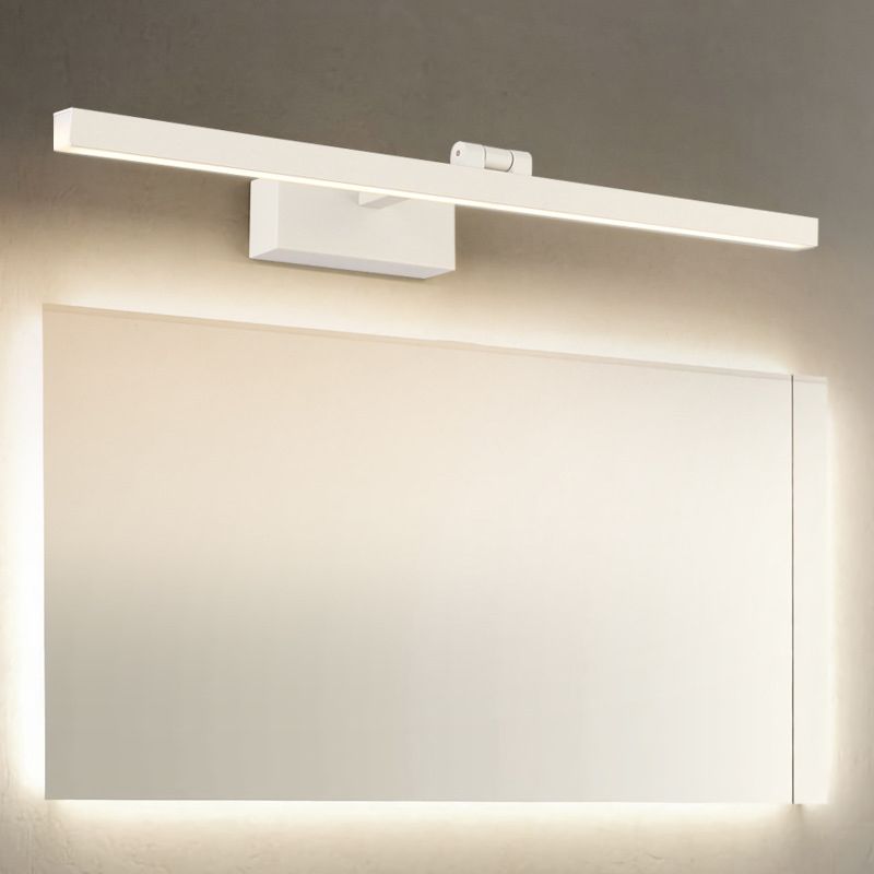 Metal Linear Shape Mirror Wall Light Modern Style 1 Light Mirror Wall Mounted Light