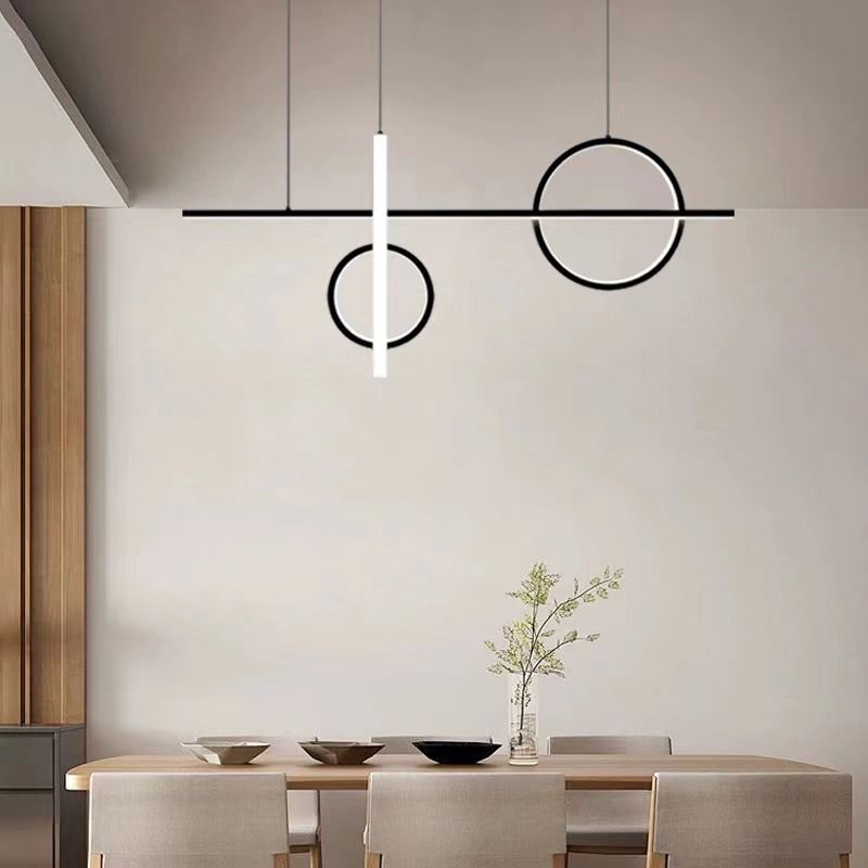 Modern Island Lighting Linear LED Ceiling Light for Dining Room