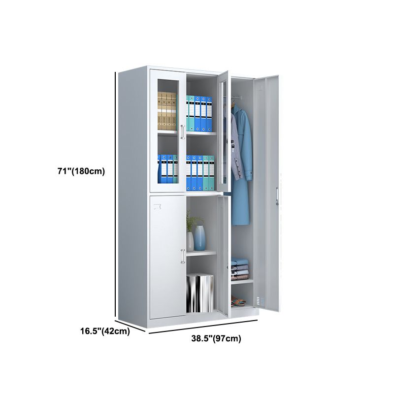 Contemporary Wardrobe Metal White Colour Wardrobe Closet for Bedroom