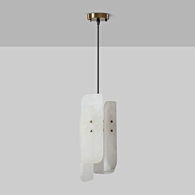 Unique Shape Hanging Lighting Modern Style Marble 1 Light Pendant Lamp for Bedroom