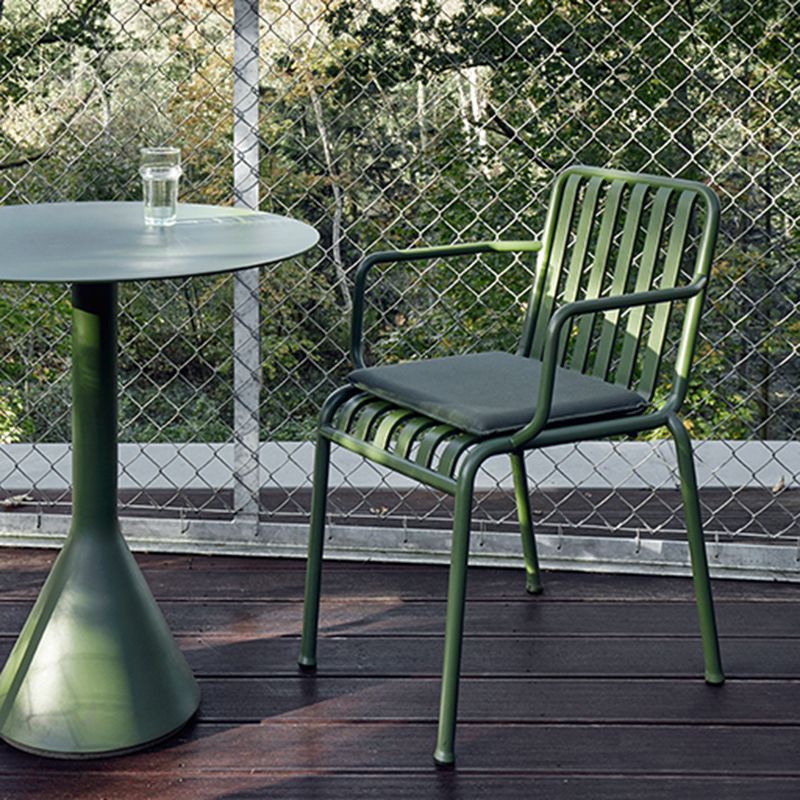Metal Modern Round Patio Table Set 1/3 Pcs Green Outdoor Dining Set