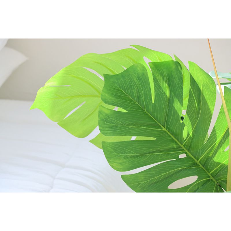 Monstera Mural Wallpaper for Reading Room Stain Resistant, Personalized Size