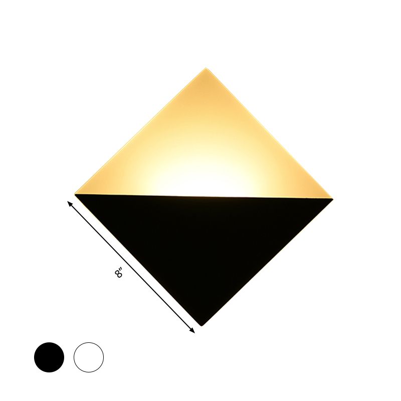 Lampada a parete a led da 8 "con tonalità acrilica ombra bianca/bianca a parete quadrata funce