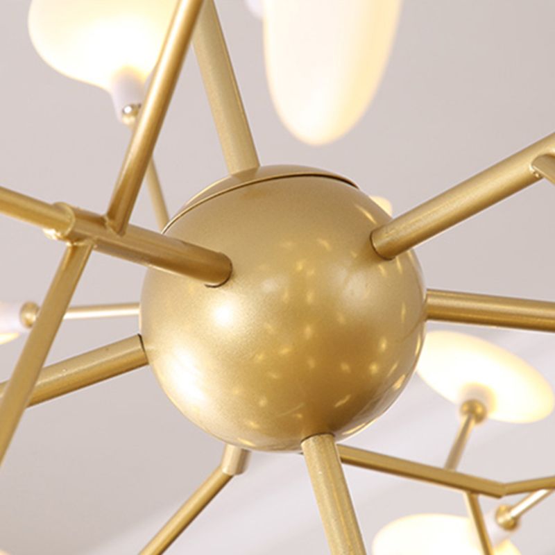 Unique Shape Hanging Chandelier Modern Style Metal Multi Light Hanging Lamp for Bedroom