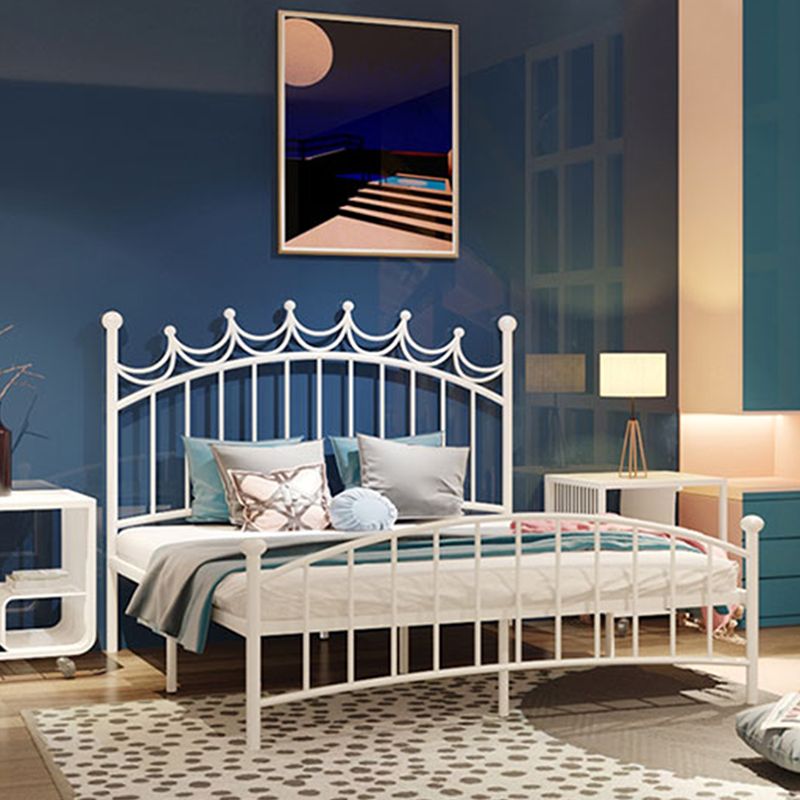 47.24-In High Wire-Grid Open-Frame Bed Luxurious Iron Bed Frame with Headboard