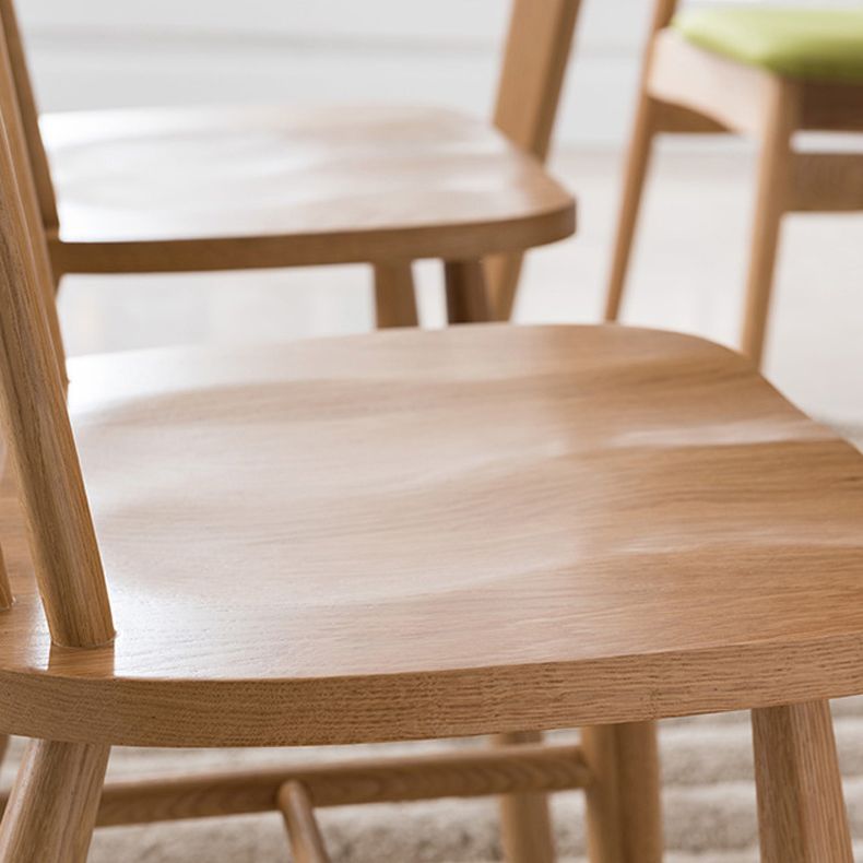 Eigentijdse Windsor rug armloze zijstoelen houten zijkant eetstoelen voor thuis