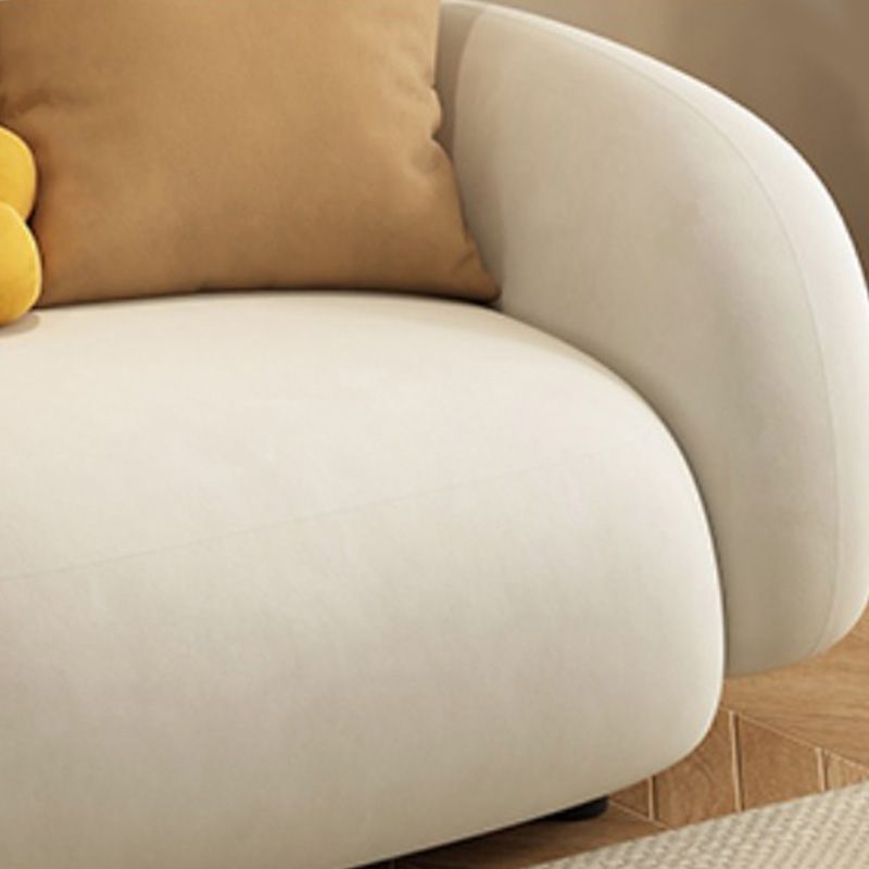 Modern Style Square Arm Sofa Living Room Apartment Seating in White