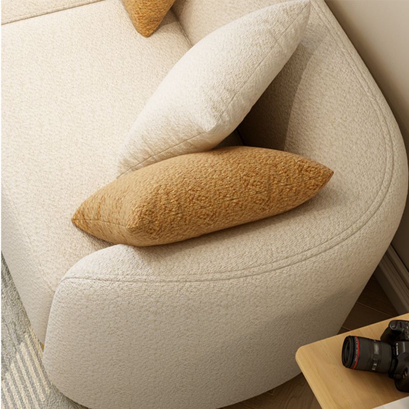 Modern Style Sofa Wind Even Back Armrest Curved Backrest Sponge Cushion Filling Sofa Bed