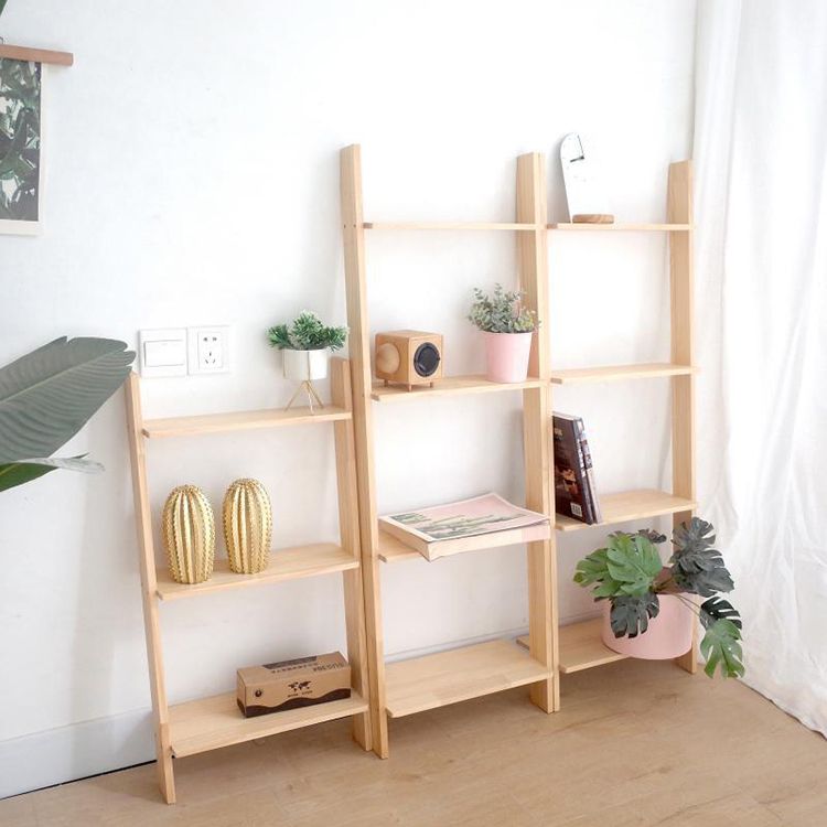 Ladder Shelf Bookcase Contemporary Bookshelf for Study Room Bedroom
