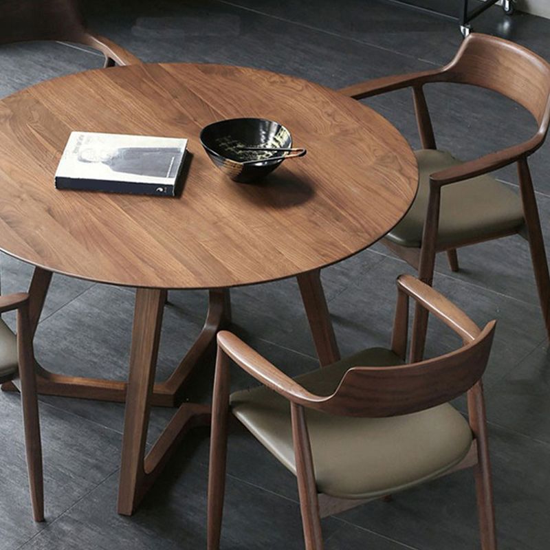 Living Room Simple Style Wood Dining Table Round Dining Table