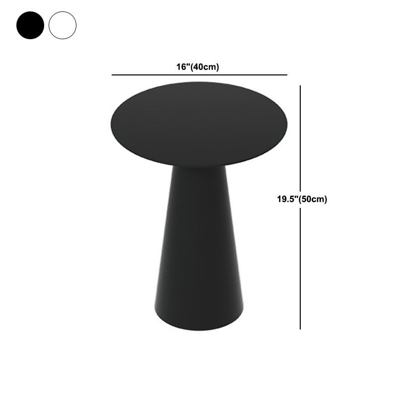 Iron 2 Piece Bunching Tables with Round Top and Pedestal Base