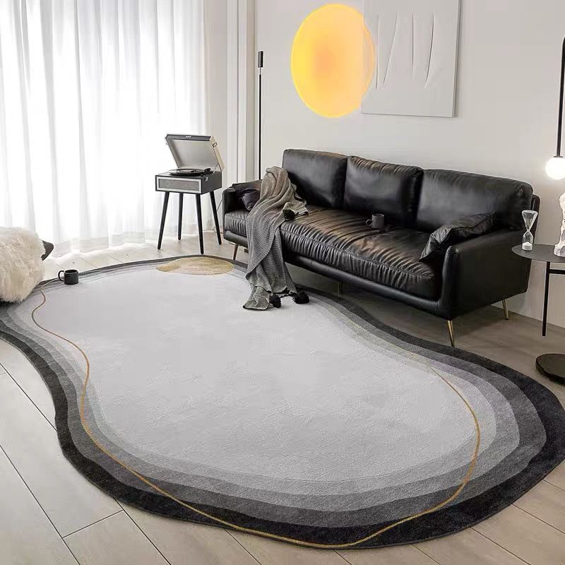 Novelty Ombre Pattern Rug Modern Polyester Carpet Stain Resistant Area Rug for Living Room