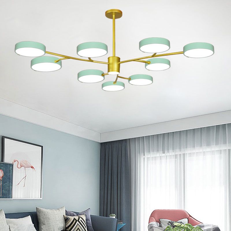 Zeitgenössischer Stil Geometrieform Pendelleuchter Kronleuchter Metallleuchterbeleuchtung
