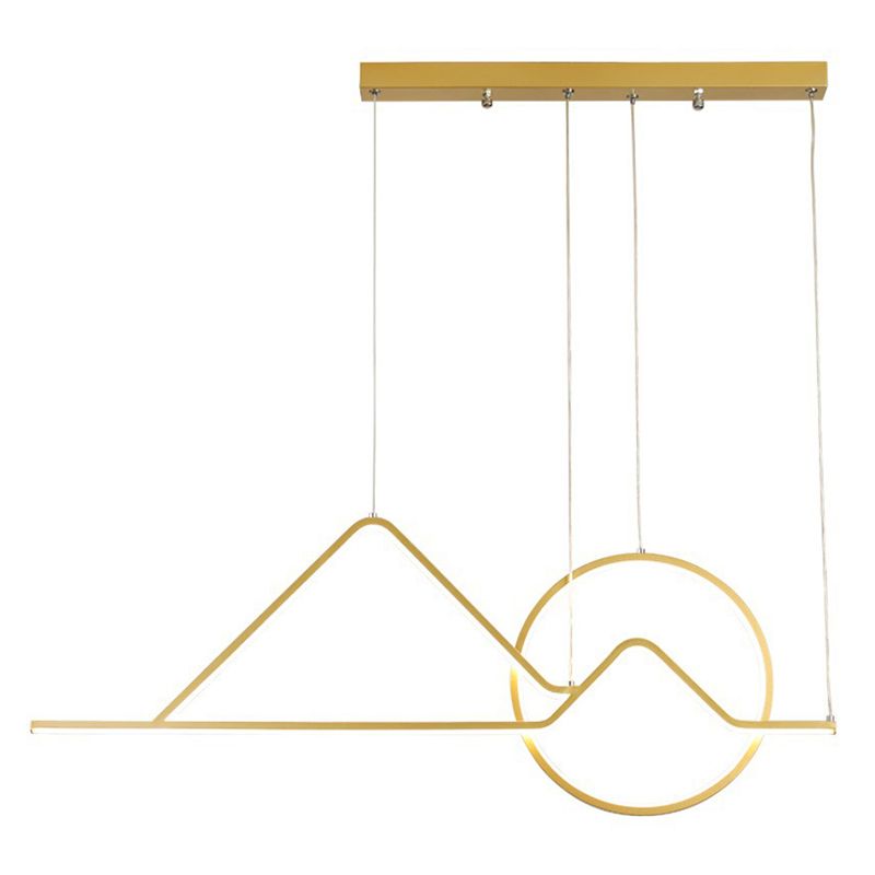 Geometric Island Lighting Modern Lighting Chandelier Metal 3 Light Island Lamps