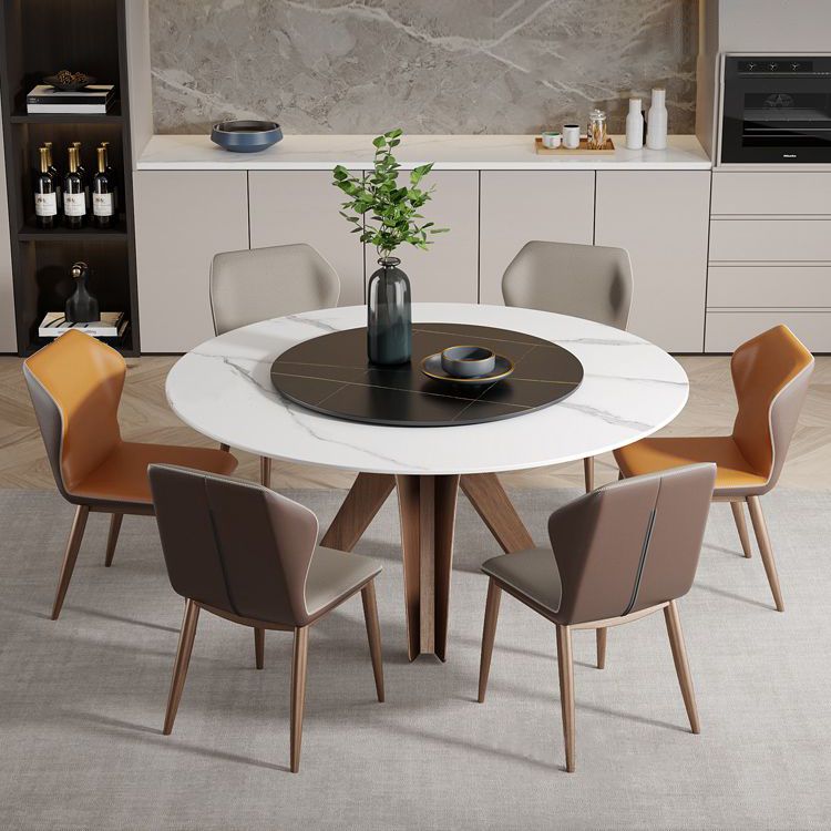 Runde Möbel Luxusstil Steinstativ Basis Esstisch mit Plattentable
