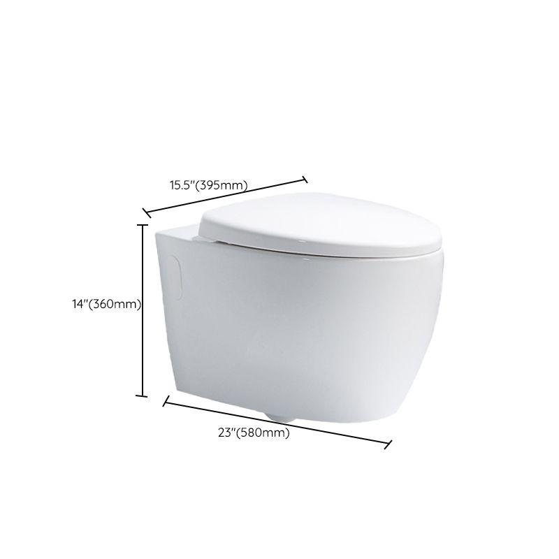 Modern White Flush Toilet Wall Mount Urine Toilet with Seat for Bathroom
