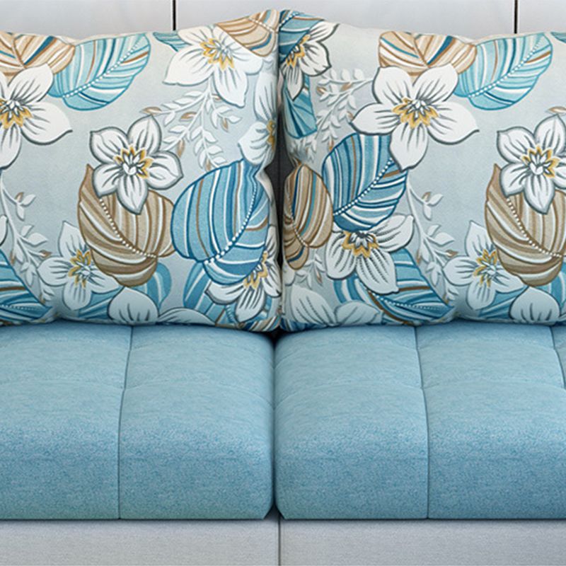 Nordic with Storage Fabric Living Room Sofa Chaise Pillows Sofa