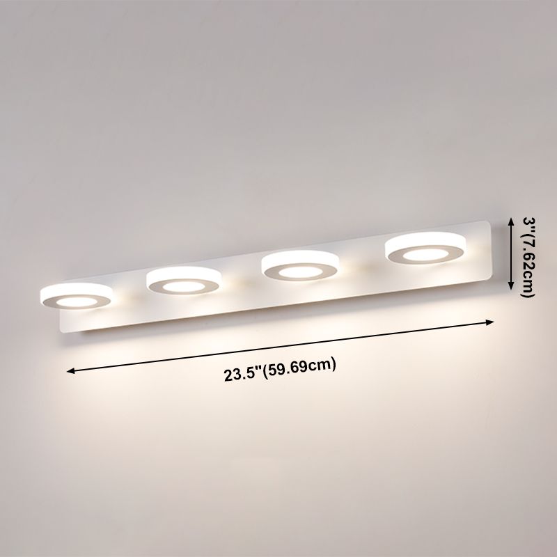 Multi -Lichter runde Schattenwandbeleuchtung moderne Metallwandmontageleuchte in Weiß
