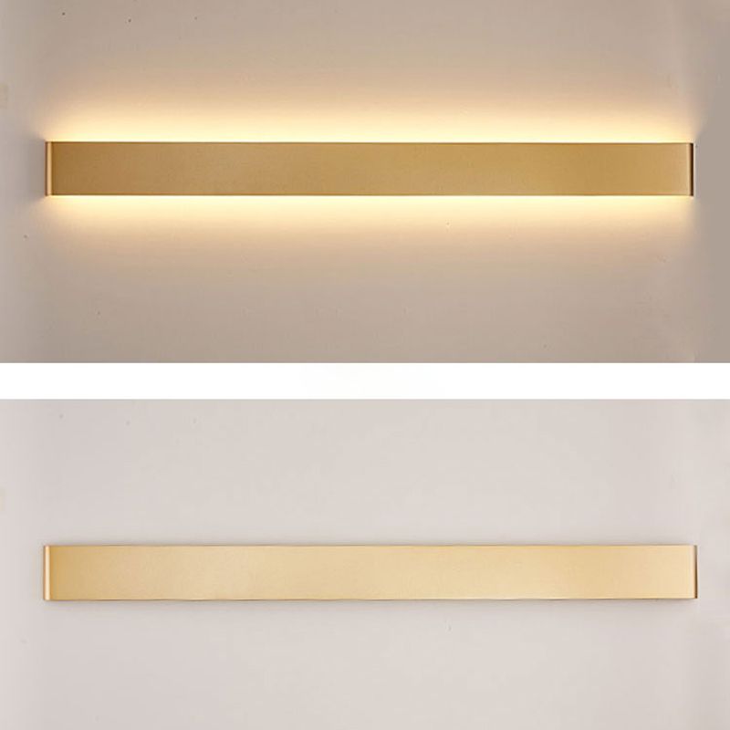 Modern Minimalist Style Rectangular Up and Down LED Wall Sconce Metal Wall Mounted Light Fixture for Bedroom
