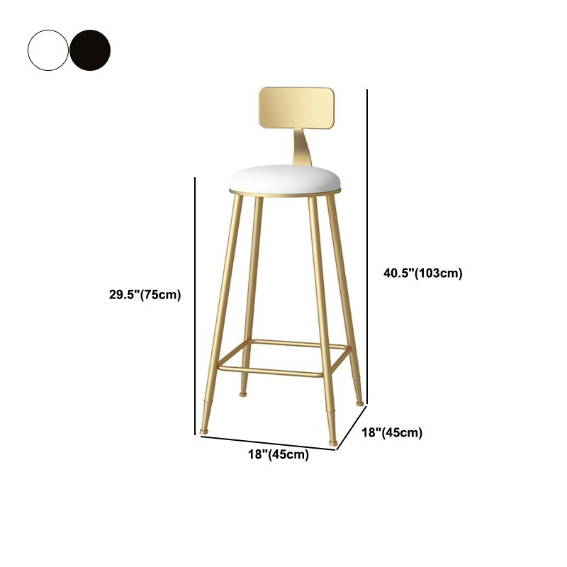 Gold Metal Pub Table Set for Small Places Glam Faux Leather 1/3/5 Pieces Bar Set