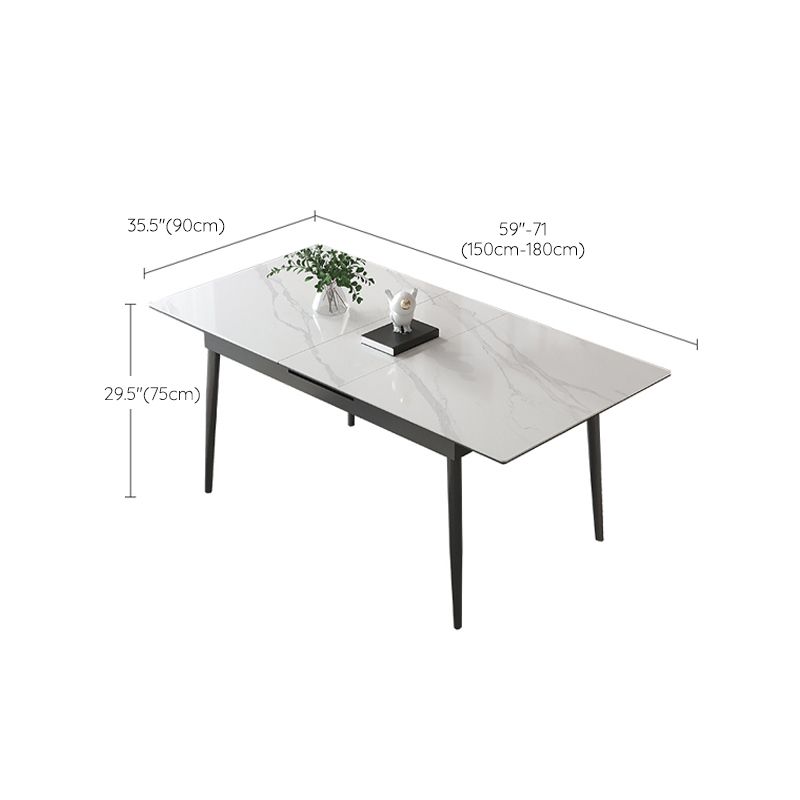 Modern Sintered Stone Kitchen Table Home Extendable Dining Table