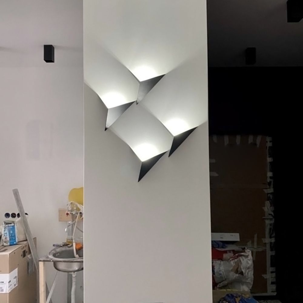 Minimalisme Metaal driehoek LED SCONCE LAMP MODERNE STIJL GEOMETRISCHE WANDELEMENT LICHT VOOR AISLE TRAPEN