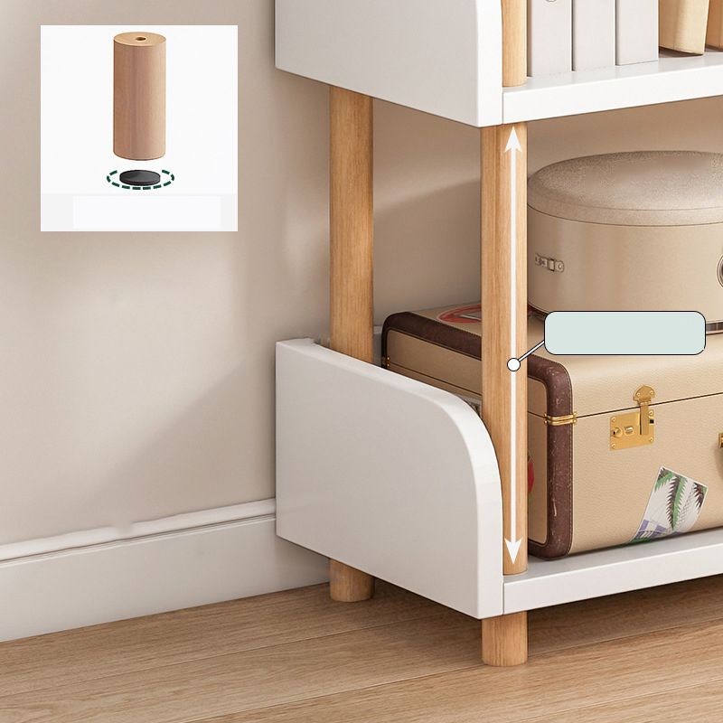 Open Back Standard Bookcase Scandinavian Engineered Wood Bookshelf