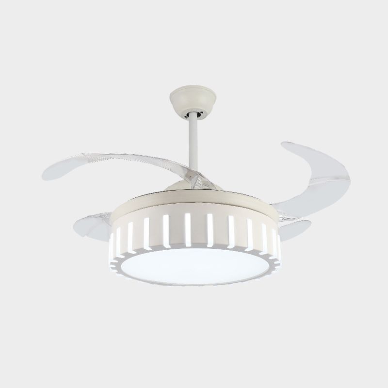 Simple tambour semi-flush lampe à plafond métallière