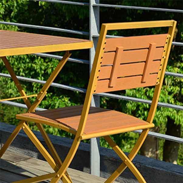 Modern Style 1/3 Pieces Metal Picnic Table Reclaimed Wood Picnic Table Set