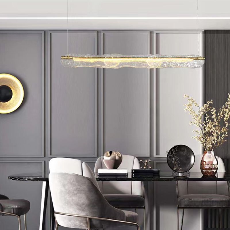 Nordic Style Copper Hanging Lamp Geometry Shape Island Light Fixture for Bedroom