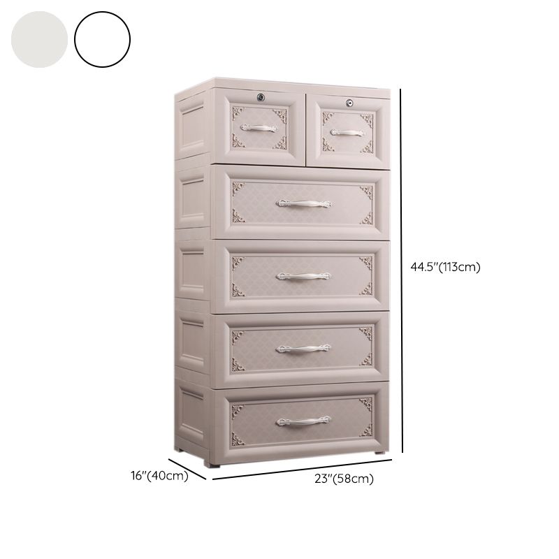 Scandinavian Nursery Dresser Plastic Dressers with 5/6 Drawers